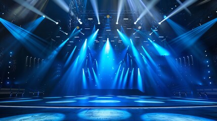 Virtual concerts can be fun! They show live music events over the internet. You can watch them from home. These concerts often have blue lighting effects on an empty stage.