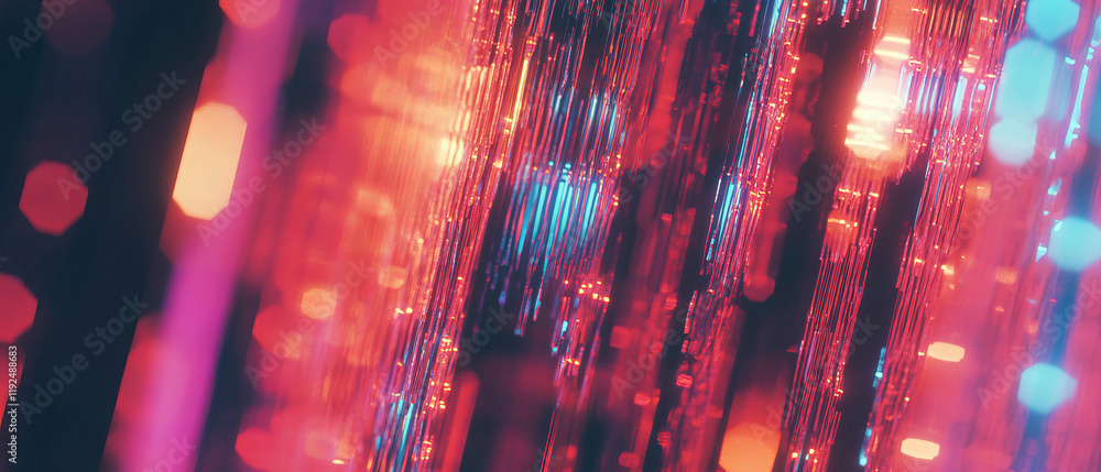 Poster sparkling sequins reflecting light for a glamorous and festive atmosphere at an event