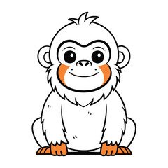 Obraz premium cute gorilla vector design logo for kids product 