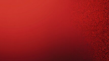 Red Abstract Background With Floral Design