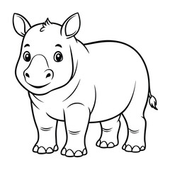 Fototapeta premium cute pig vector design logo for kids product 