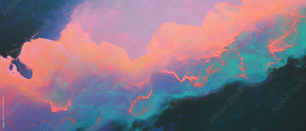 Poster swirling vibrant colors create a mesmerizing abstract background