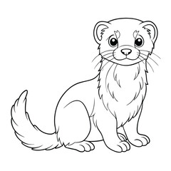 Obraz premium cute ferret vector design logo for kids product 