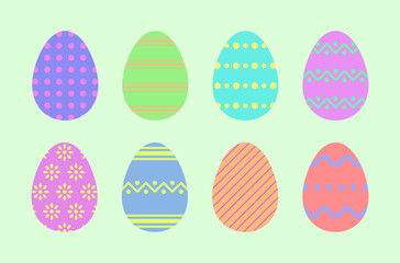 Colorful easter egg set.