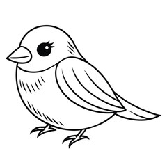 Fototapeta premium cute bird vector design logo for kids product 