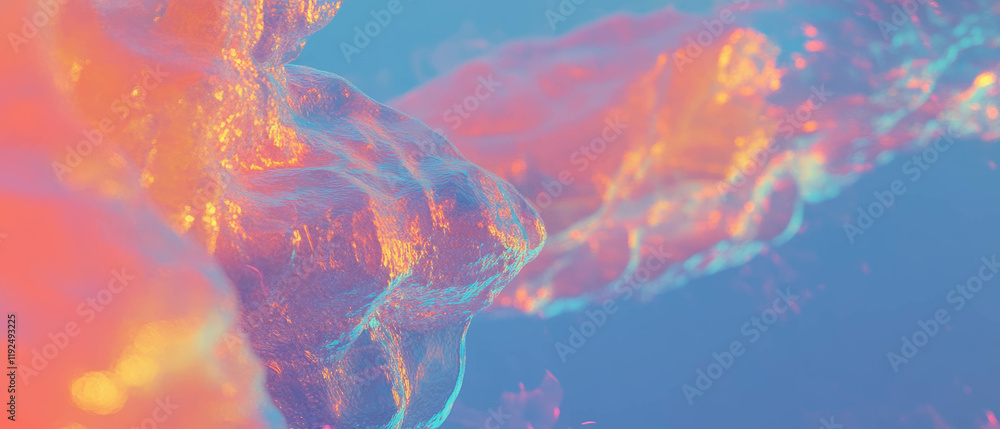 Poster Vibrant hues and flowing shapes create a mesmerizing visual experience