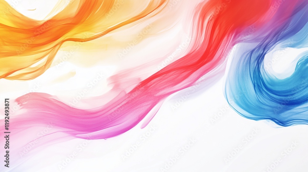 Poster abstract colorful waves create a soft, textured backdrop