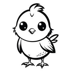 Fototapeta premium vector design silhouette of a chick 