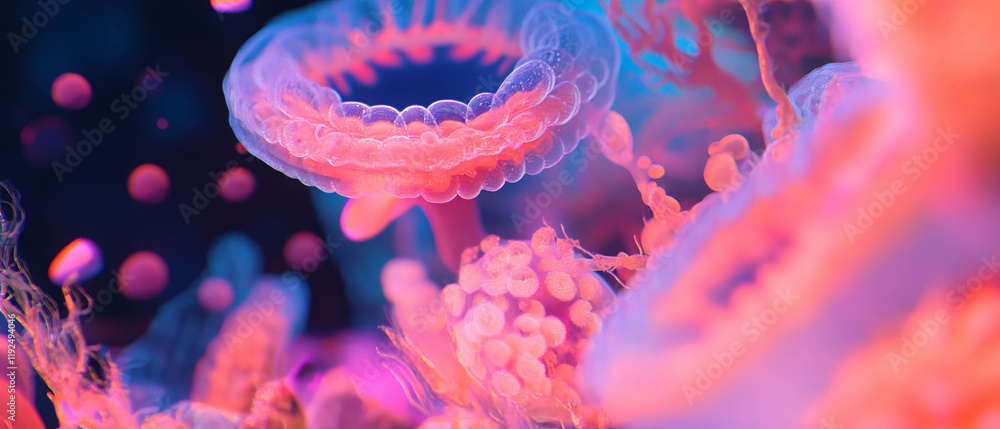 Poster Vivid and intricate textures create a sensory overload in mesmerizing underwater patterns