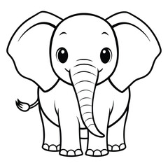 Obraz premium vector design silhouette of a elephant 