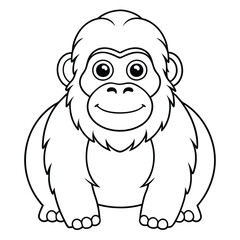 Fototapeta premium vector design silhouette of a gorilla 