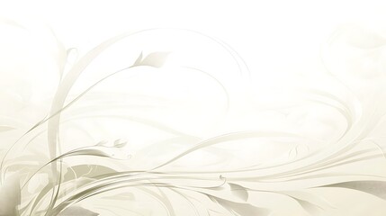 Elegant Beige Floral Design Abstract Artwork