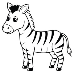 vector design silhouette of a zebra 
