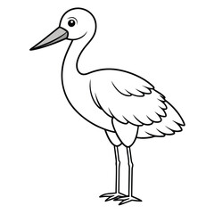 Obraz premium vector design silhouette of a stork bird 