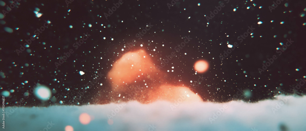 Aufkleber Retro dust overlay creates a vintage atmosphere with particles and grainy texture
