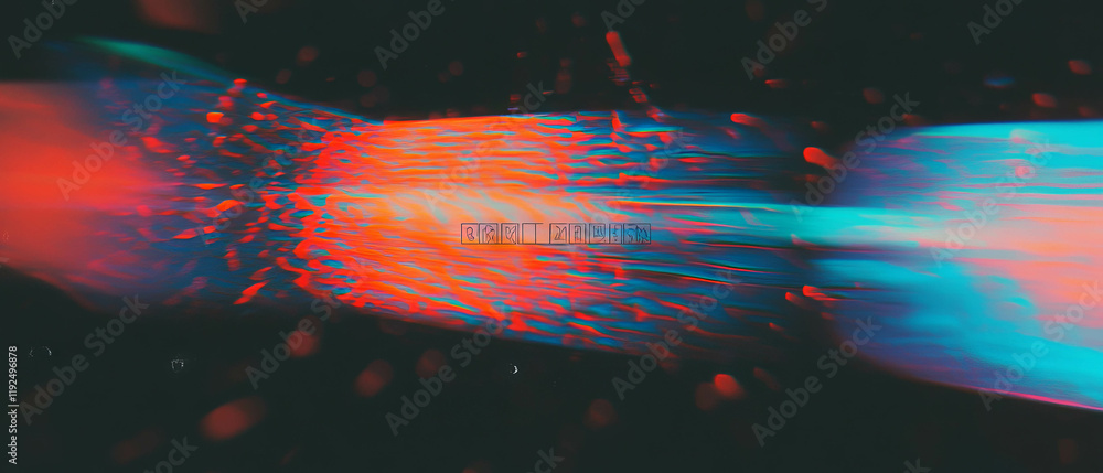 Aufkleber Retro noise overlay with vibrant colors and dynamic patterns for creative projects