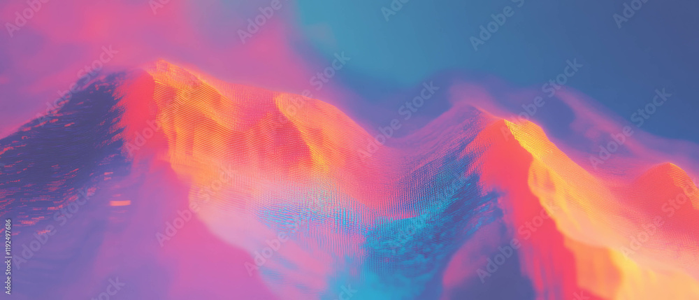 Aufkleber vibrant pixel art backgrounds featuring abstract shapes and gradients in dynamic colors