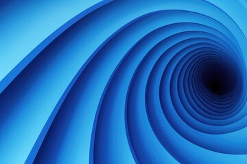 Abstract blue spiral tunnel with gradients and concentric patterns background