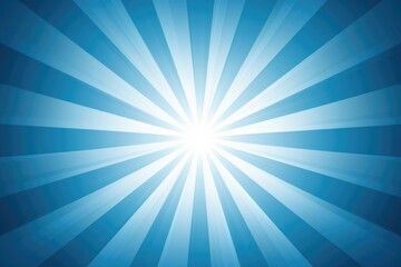 Blue radiant sunburst with rays in abstract background design