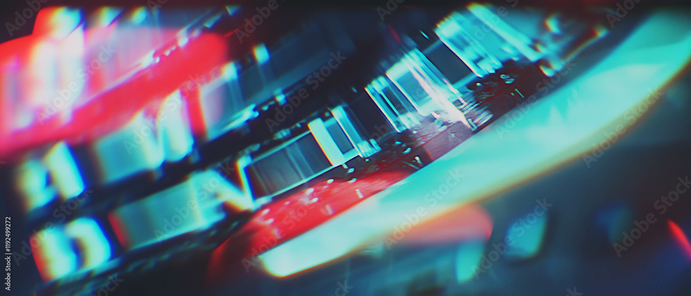 Poster Retro film countdown overlay with flickering light effects and dynamic number transitions
