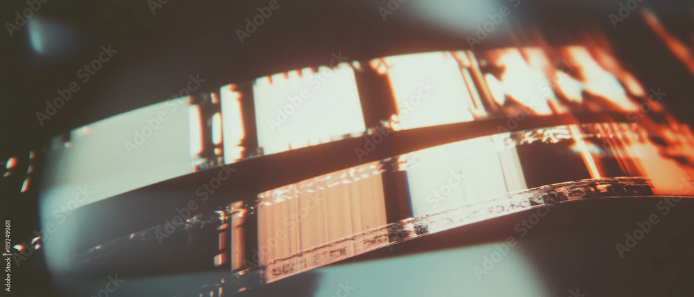Aufkleber exploration of retro film texture highlighting soft scratches and gentle grain patterns
