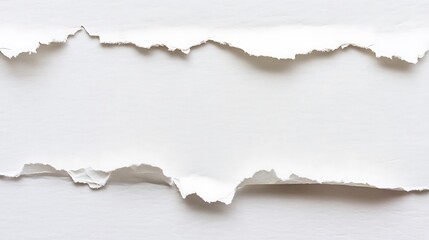 Naklejka premium Torn White Paper Reveals Blank Space Below