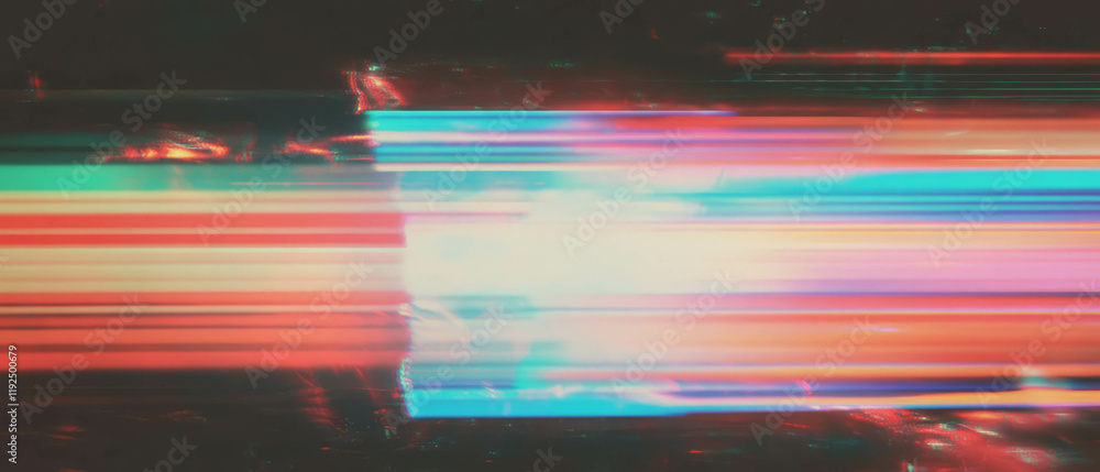 Poster Retro scanlines create a vibrant vintage screen effect with horizontal lines