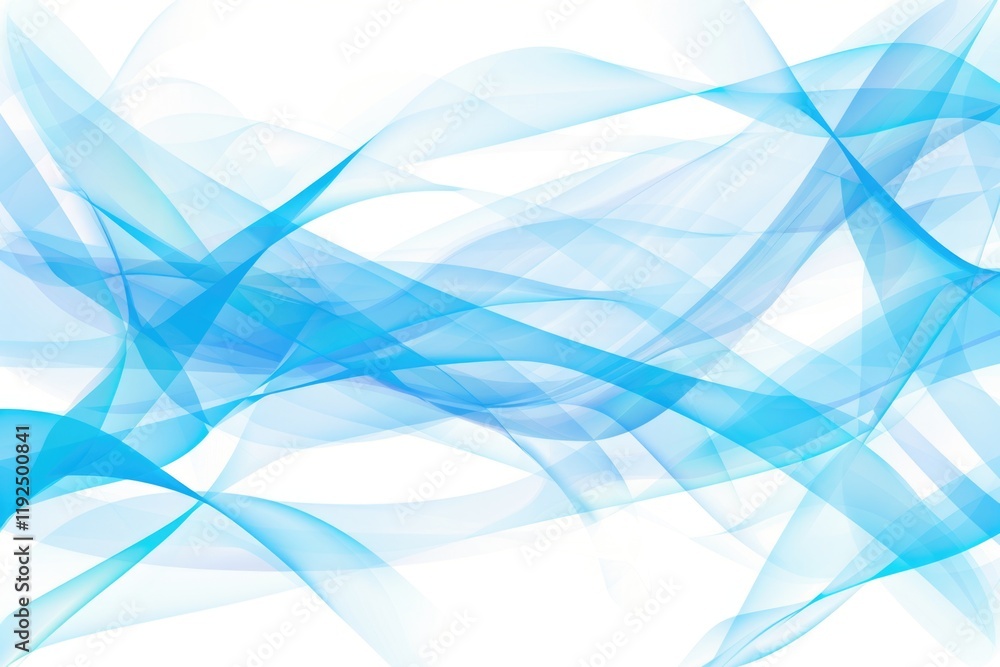 Poster abstract blue and white wave background with flowing lines and light gradient