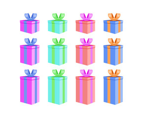 Gifts illustration set.
