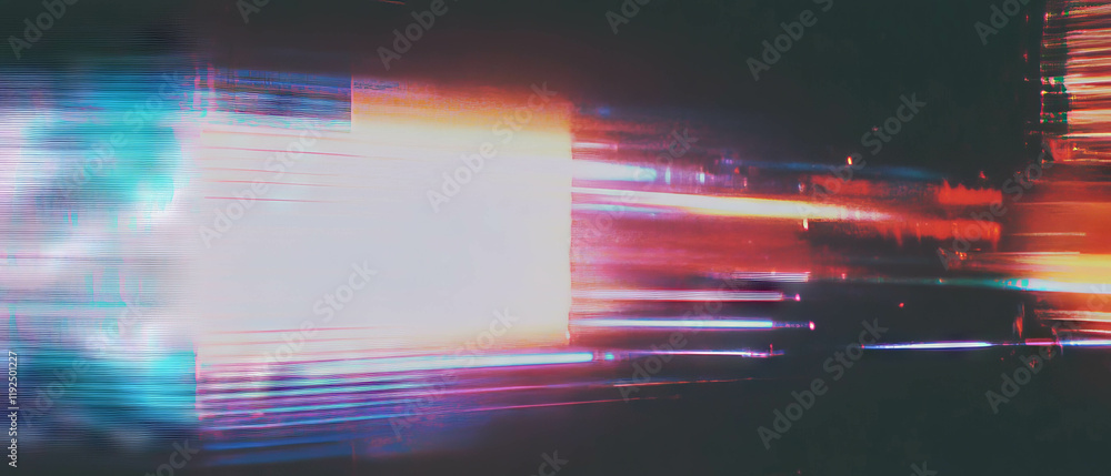 Poster Retro VHS noise with vibrant static patterns and distorted textures creating a nostalgic feel