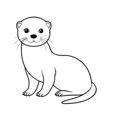  cute otter vector design silhouette 