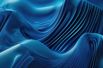 Naklejka premium Abstract blue wave background with smooth curves and layered textures