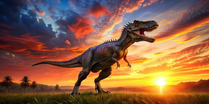 Ceratosaurus Silhouette - Prehistoric Dinosaur SVG Vector Art