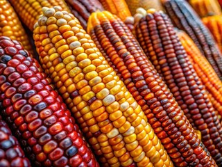 Close-up Detail of Corn Cob, Beta Stage, Architectural Photography Style
