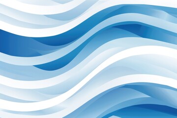 Fototapeta premium Abstract blue and white wave background with fluid curved lines and depth