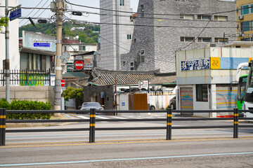 Beautiful traditional Korean wooden architecture, showcasing the elegance of Hanok style buildings.