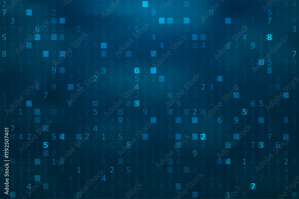 Poster big data transfer concepts in internet. abstract virtual stream. flowing digital code. storage cloud