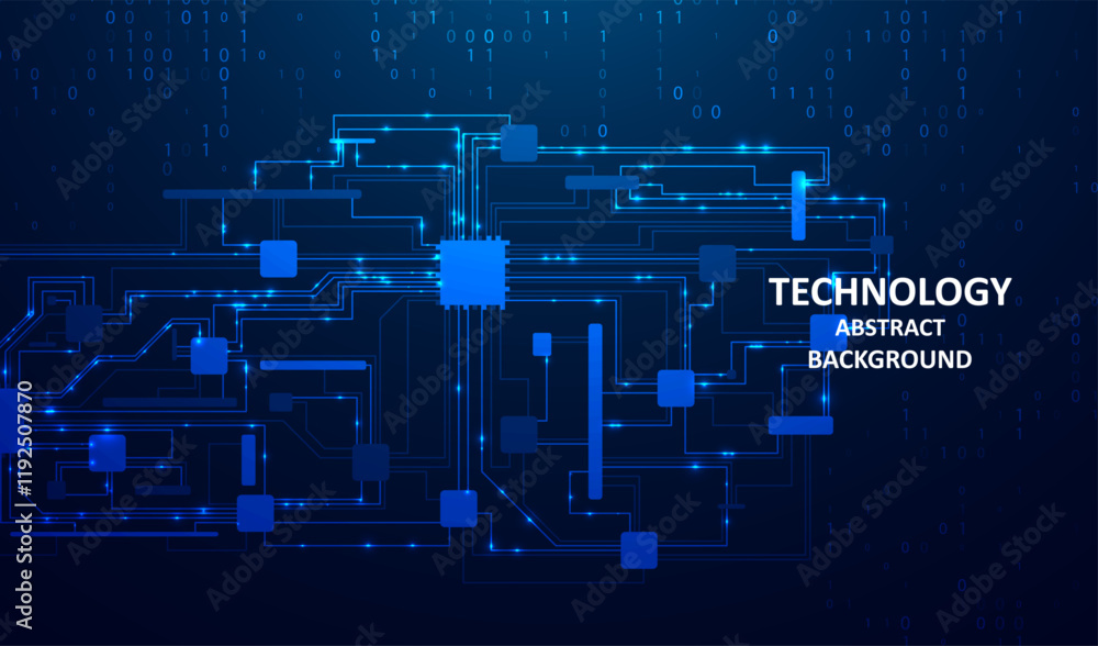 Aufkleber abstract futuristic circuit board background. big data code representation. hi-tech illustration of 