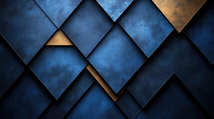 Photo of blue Background with Abstract Triangles and Rectangles for Design, Featuring White Space in the Center for Text. Ideal for Banner Templates and Digital Projects. Minimalist Wallpaper.