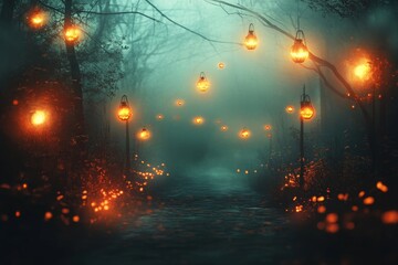 sunset over the city, Generative AI  