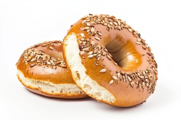 Freshly baked bagels with sesame seeds, perfect for breakfast or snack