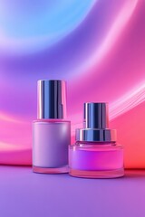 Cosmetic Product Concept Digital Background, Generative AI