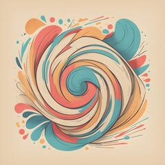 thick strokes with multicolored chalk on light beige paper, isolated and separate object