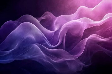 Fototapeta premium Purple Silk Waves Abstract Digital Background, Generative AI