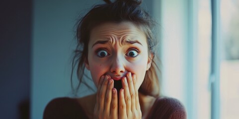 A person with an unexpected reaction on their face