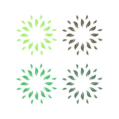 BOTANICAL BIO ECO NATURAL PRODUCT SIGN SYMBOL LOGO VECTOR ISOLATED ON WHITE