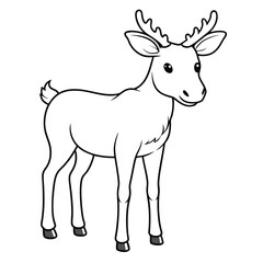 Fototapeta premium cute moose 