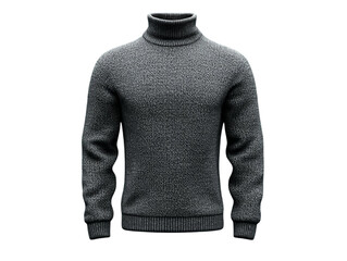 Blue men's charcoal turtleneck, simple design.