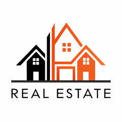 Real estate logo vector on white background