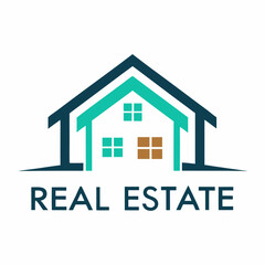 Real estate logo vector on white background